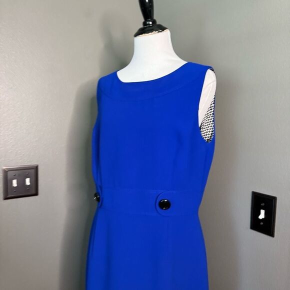 Tahari Royal Blue Midi Dress - Picture 2 of 10